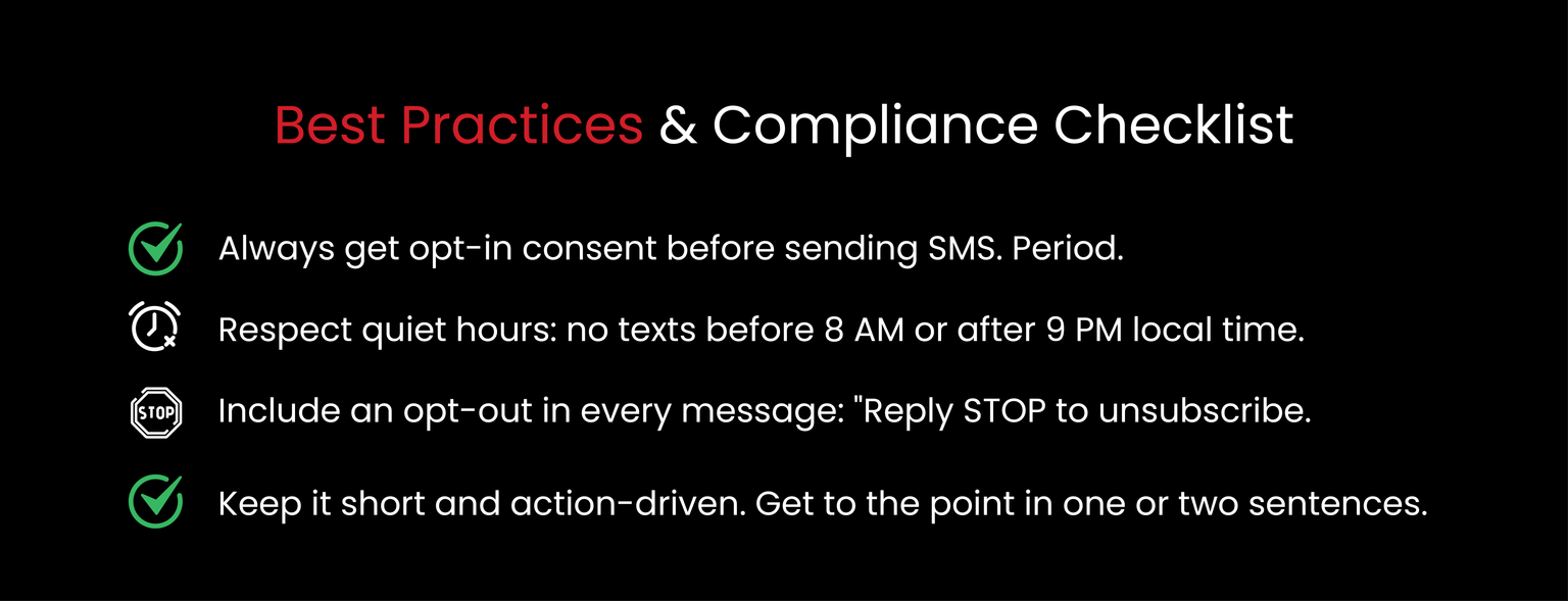 MCA SMS Compliance checklist 
