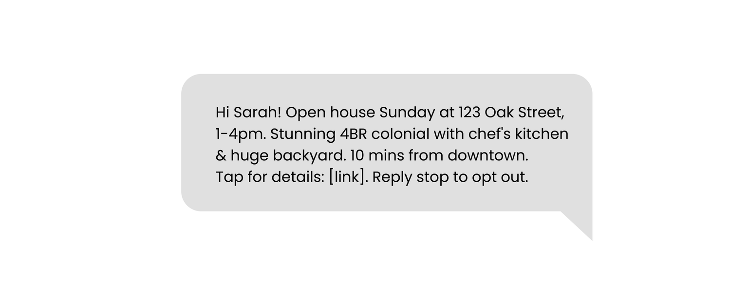 Text Marketing for Open Houses 