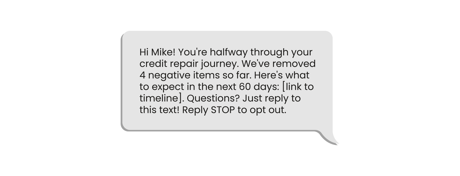 Text Messaging for credit repair