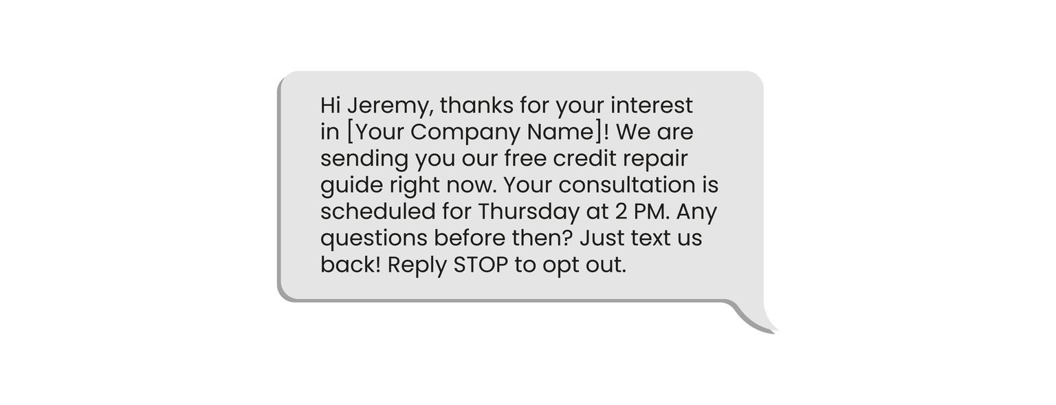 Text Messaging for Credit Repair